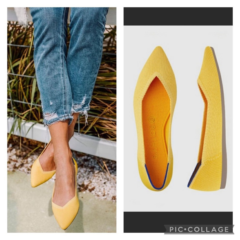 Rothy’s The Point in Sunshine (retired color) Size 8.5